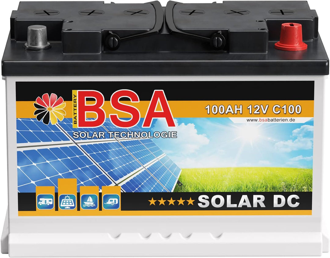 12V 100Ah Batterie Solarbatterie Versorgungsbatterie Boot Wohnmobil - 6 Grössen (100Ah)