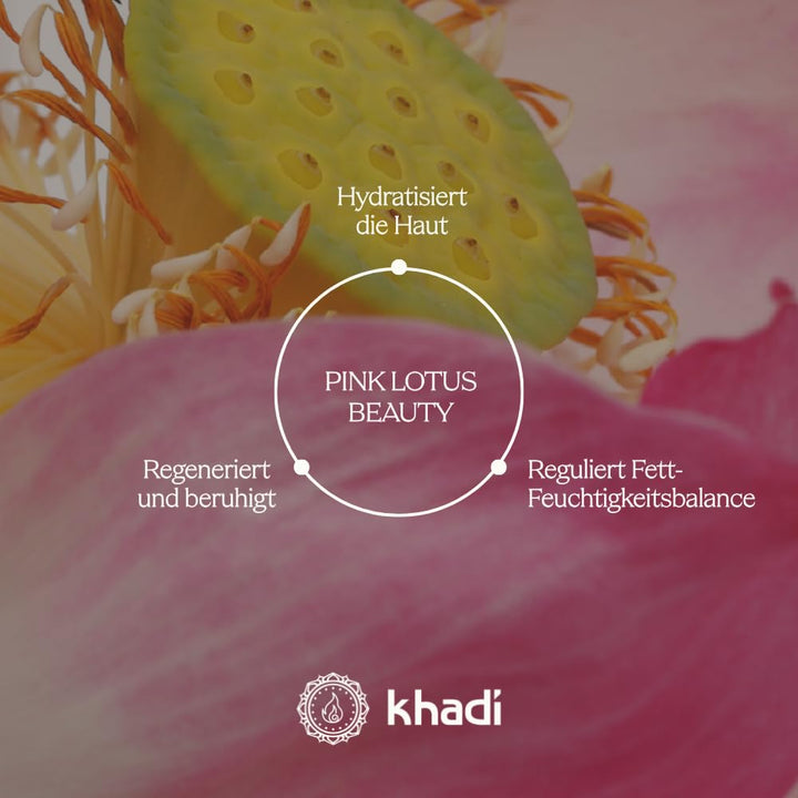 khadi PINK LOTUS BEAUTY Ayurvedisches Elixier Skin &amp; Soul Oil, Harmonisierendes Sinnes-Öl, ausgleich