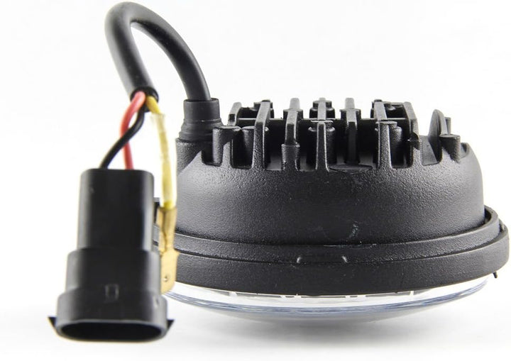 SKUNTUGUANG 1 Paar 4,5-Zoll-LED-Nebelscheinwerfer mit Angel Eyes für (Schwarz)