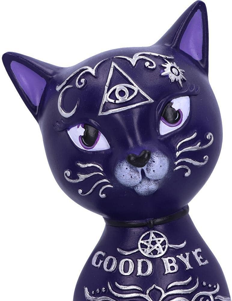 Nemesis Now Lila Mystic Kitty Ouija Katzenfigur 26 cm Figur, Harz, violett 26 cm Violett, 26 cm Viol