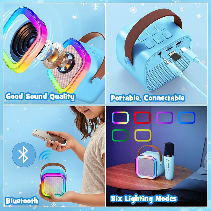 G.C ELSA Eiskönigin Spielzeug Geschenk für Mädchen 4 5 6 7 8 Jahre, Mini Karaoke Maschine mit Kinder
