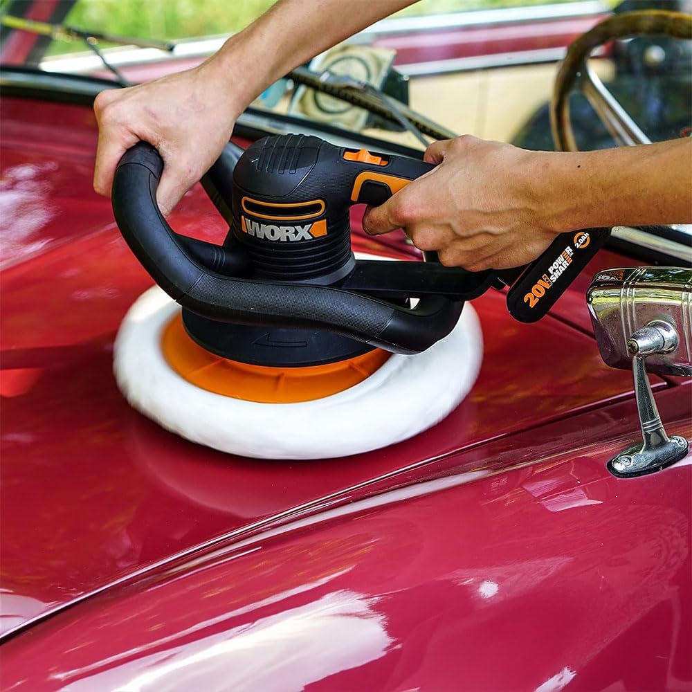 WORX Akku-Poliermaschine 20V WX856.9 – Elektrische Poliermaschine zum Polieren im Innen- und Aussenb