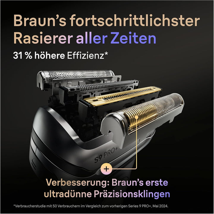 Braun Series 9 PRO+ Rasierer Herren Elektrisch, 5+1 Ultradünne Klingen, Elektrorasierer, Rasierappar