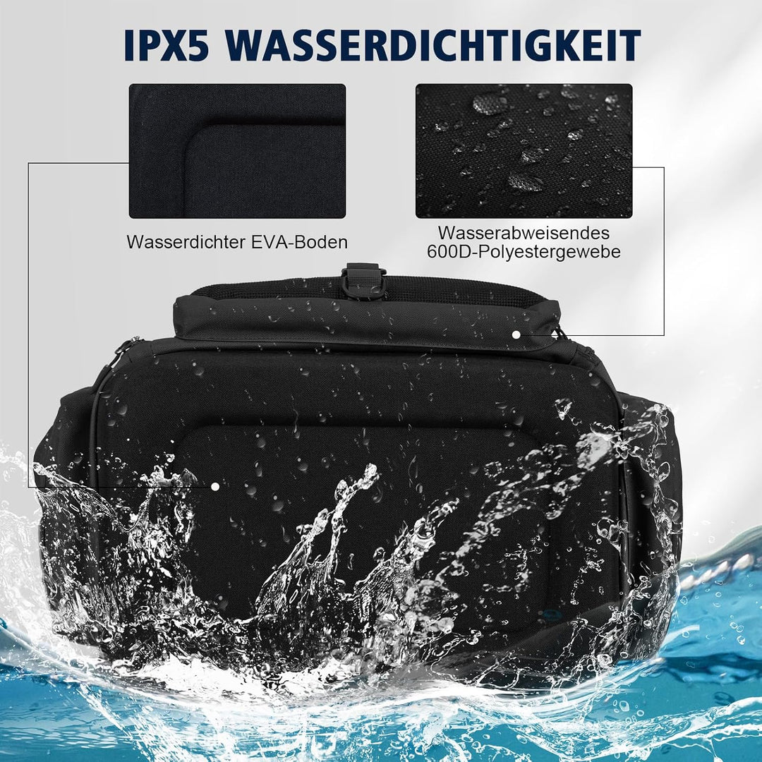 Goture Angelrucksack, 73-Liter Angelzubehör-Rucksack mit Zwei Rutenhaltern und Regenschutz, 600D Oxf