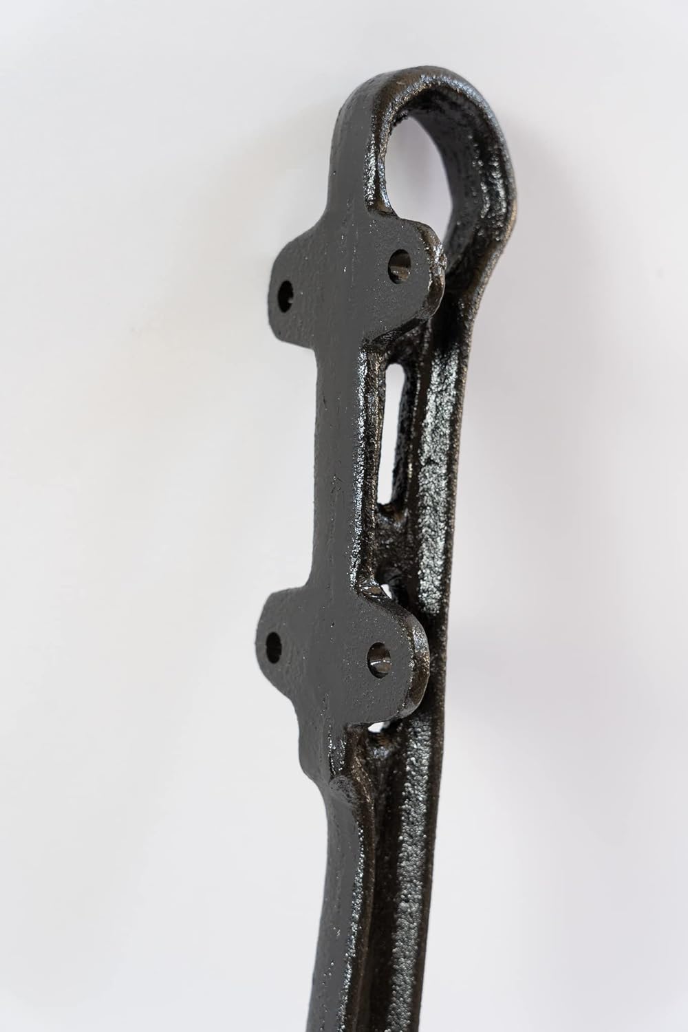 SEZAM Bankfüsse aus Gusseisen Schwarz x 2 Stück, mit Rückenlehne - 51 x 36 x 75 cm, für 6 Holzbankbr