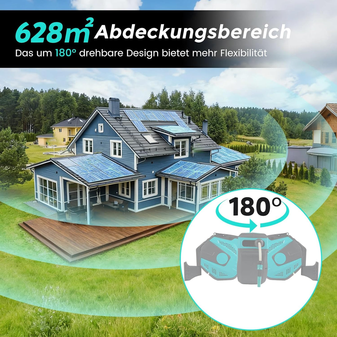 COSTWAY Gartenschlauchbox, 20 m+2 m, 180° schwenkbar, Automatischer Einzug, Schlauchtrommel Einziehb