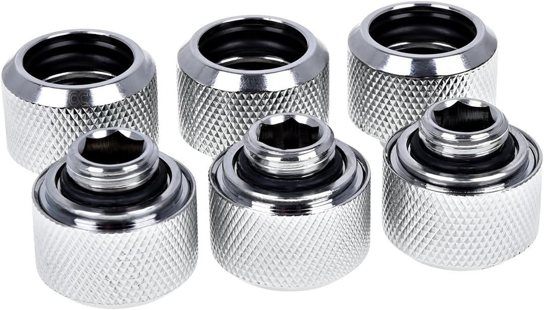 Alphacool 17378 Eiszapfen 16mm HardTube Anschraubtülle G1/4 - Chrome Sixpack Wasserkühlung Anschlüss