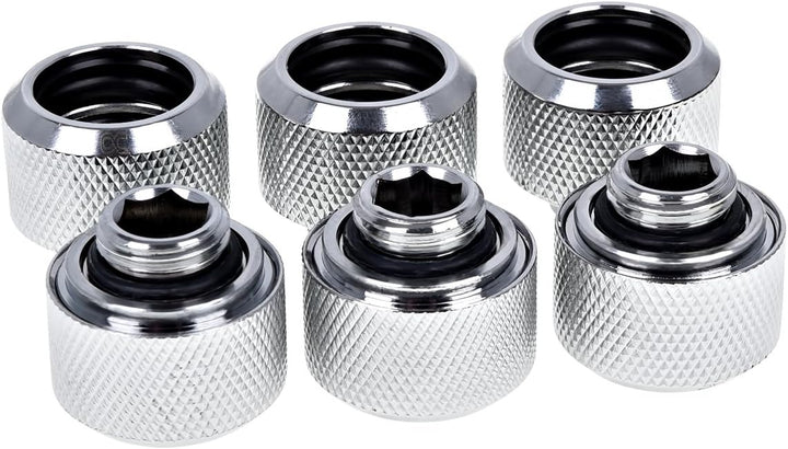 Alphacool 17378 Eiszapfen 16mm HardTube Anschraubtülle G1/4 - Chrome Sixpack Wasserkühlung Anschlüss