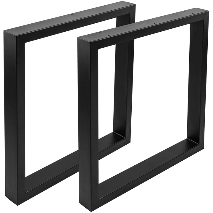 PrimeMatik - Tischbeine rechteckig aus Stahl 680 x 80 x 710 mm 2-Pack, Bass 680 x 80 mm