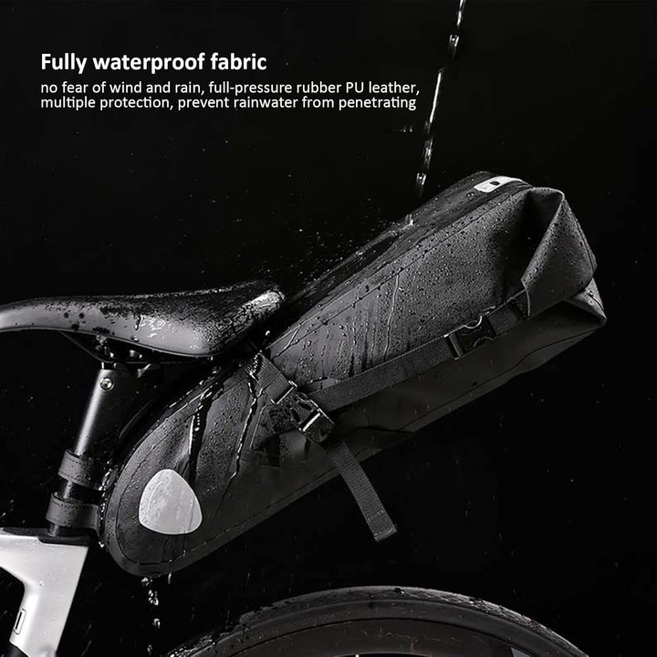 Satteltasche Für Fahrräder, 10 Liter Wasserdichte Reflektierende Unter-Sitz-Tasche, Satteltasche Für