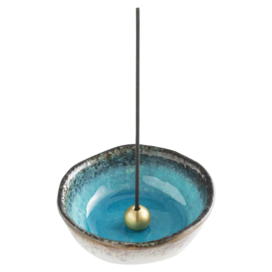 Asayu Japan Mini Räucherstäbchenhalter für Stäbchen 8.3cm, Traditioneller Made in Japan Keramik-Asch