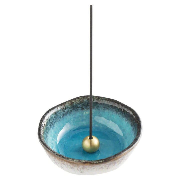 Asayu Japan Mini Räucherstäbchenhalter für Stäbchen 8.3cm, Traditioneller Made in Japan Keramik-Asch