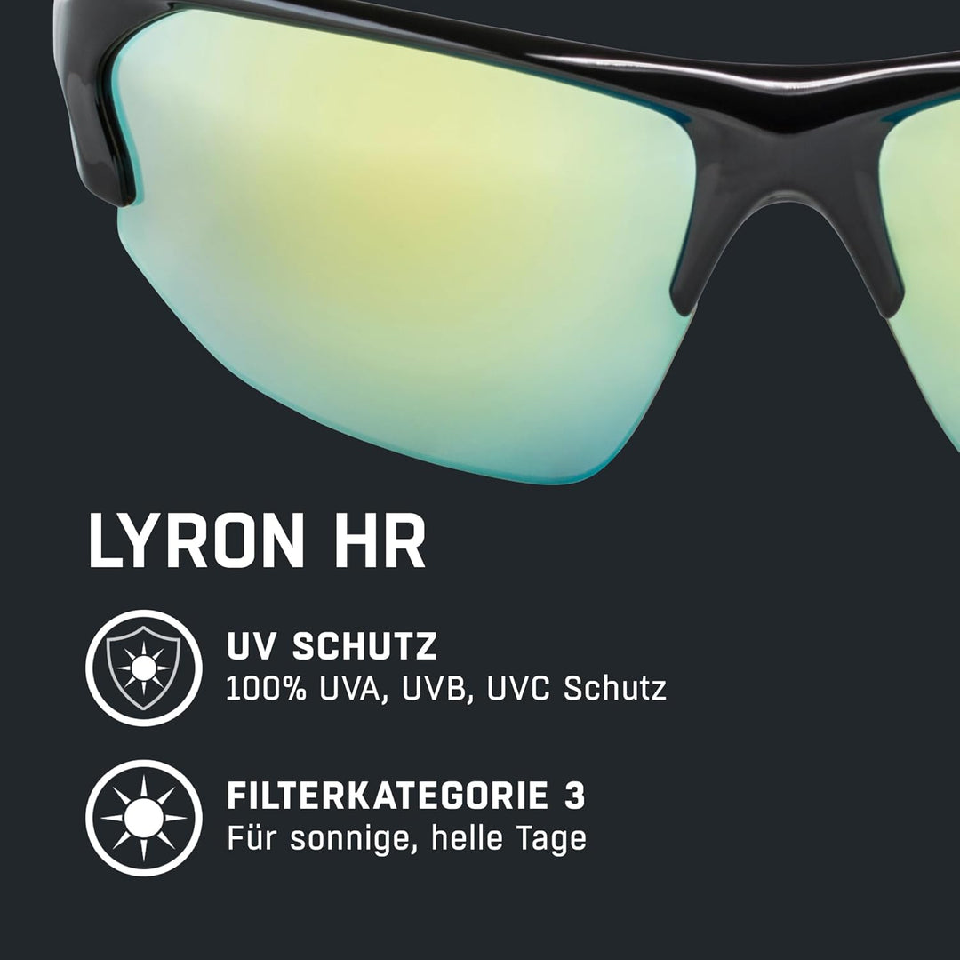 ALPINA LYRON HR - Verspiegelte und Bruchsichere Sport- & Fahrradbrille Mit 100% UV-Schutz Für Erwach