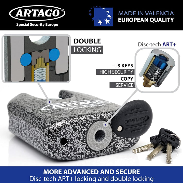 Artago 68T100 Kette, Diebstahlsicherung, Sold Secure Gold, Durchmesser 15, 100 cm, neutral, 100 cm