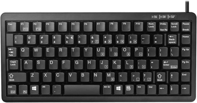 CHERRY Compact-Keyboard G84-4100, Internationales Layout, QWERTY Tastatur, kabelgebundene Tastatur,