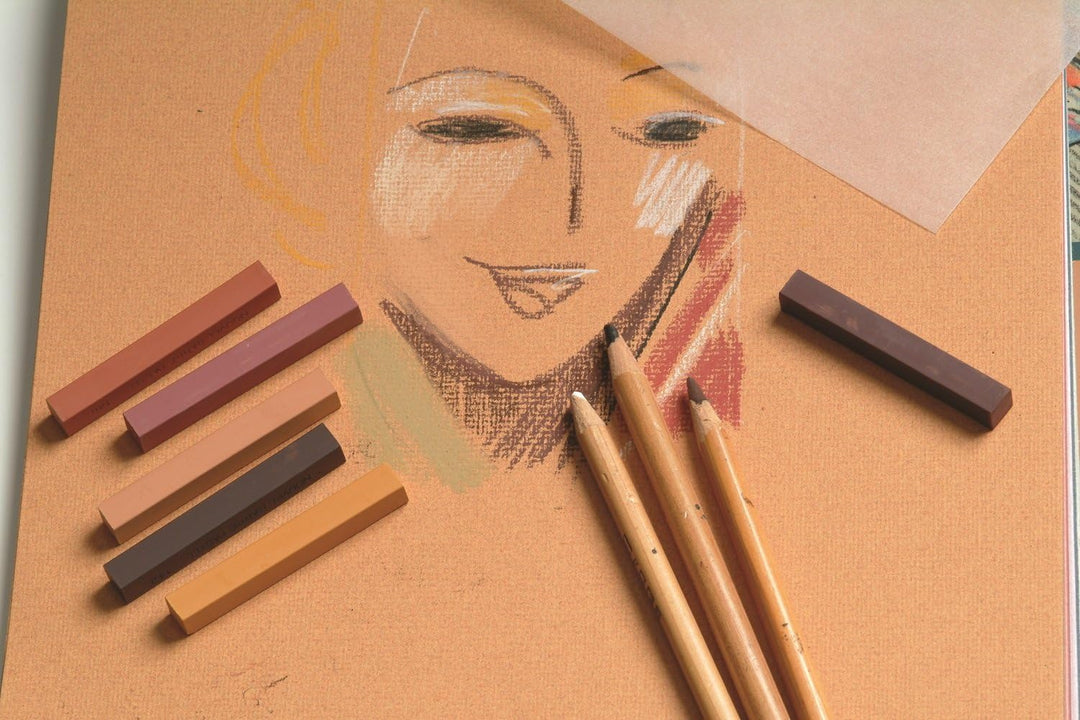 Clairefontaine 93507C Packung (mit 25 Blätter, 130 g, Ingres Pastell Papier, gekörnt, 50 x 65 cm, id