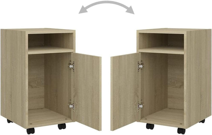 vidaXL Beistellschrank mit Rollen Rollcontainer Bürocontainer Büroschrank Standschrank Schreibtischc