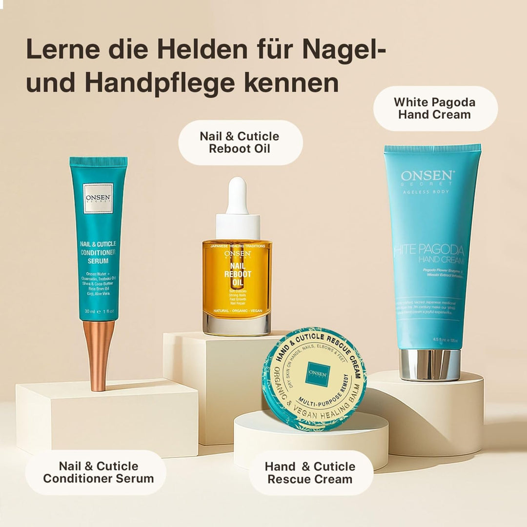 Reparaturcreme für Nagelhaut (30ml) Onsen - Feuchtigkeitspflege für Trockene Nagelhaut - Tiefenpfleg