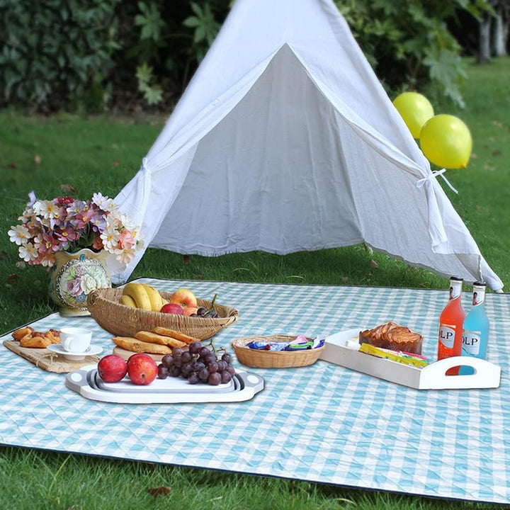 Waschbar Picknickdecke Wasserdicht Isoliert, Strandmatte Gepolstert Faltbar, Large Picnic Blanket Wa
