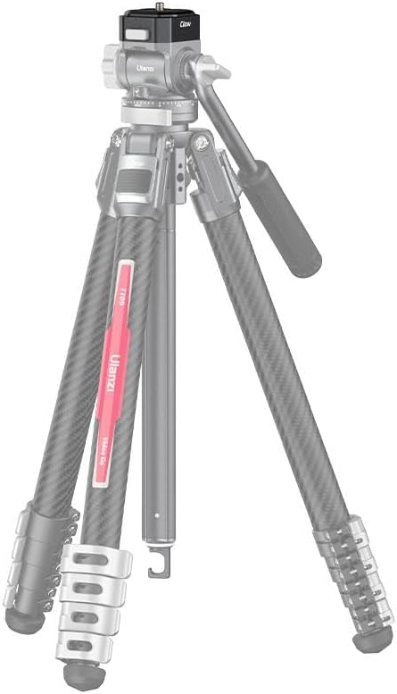 Videostativ Carbonfaser, ULANZI TT09 VideoGo Travel Tripod Reisestativ mit Fluidkopf 360° Pan&-50°/+
