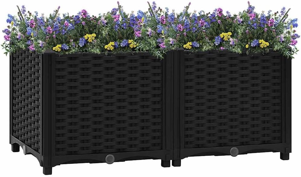 vidaXL Hochbeet Pflanzkasten Blumenkasten Gemüsebeet Pflanzbeet Blumenbeet Frühbeet Gartenbeet Pflan