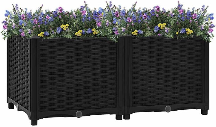 vidaXL Hochbeet Pflanzkasten Blumenkasten Gemüsebeet Pflanzbeet Blumenbeet Frühbeet Gartenbeet Pflan