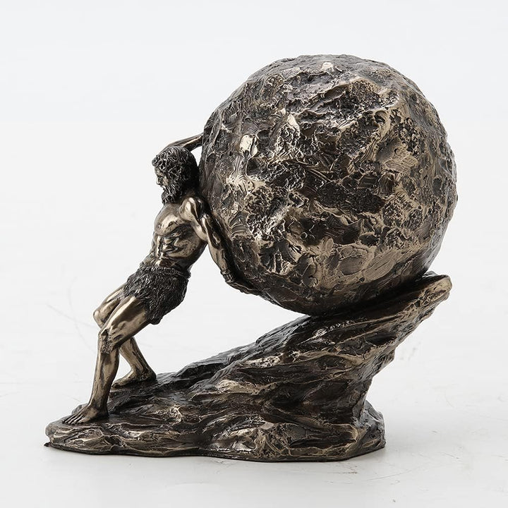 Veronese Design Sisyphus Rolling The Boulder Cold Cast Bronzed Resin Griechische Römische Skulptur S