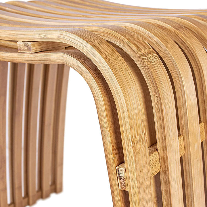 SCHULTE Badhocker aus Natur Bambus, 46 cm hoch, rutschfest, stabil, ergonomisch, komfortabel