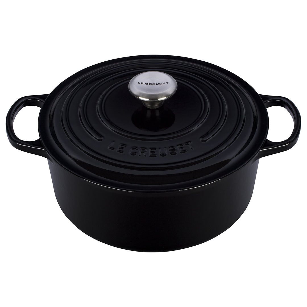 Le Creuset Signature Emaillierter Ofenofen, rund, 14 l 5.5 qt schwarz, 5.5 qt Schwarz