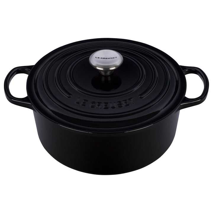 Le Creuset Signature Emaillierter Ofenofen, rund, 14 l 5.5 qt schwarz, 5.5 qt Schwarz
