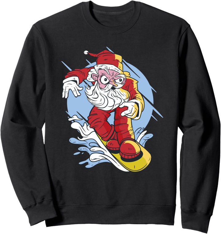 Santa Claus Snowboard Weihnachten Snowboard Sport Sweatshirt