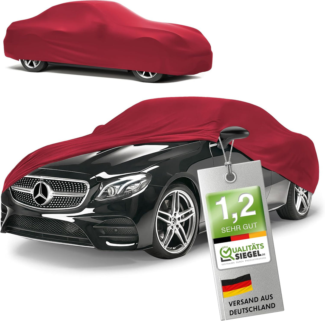WALSER Premium Abdeckung Auto Indoor Stretch Plus Qualitätssieger Sehr Gut* Autoabdeckung Winter Aut