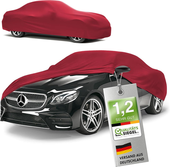 WALSER Premium Abdeckung Auto Indoor Stretch Plus Qualitätssieger Sehr Gut* Autoabdeckung Winter Aut