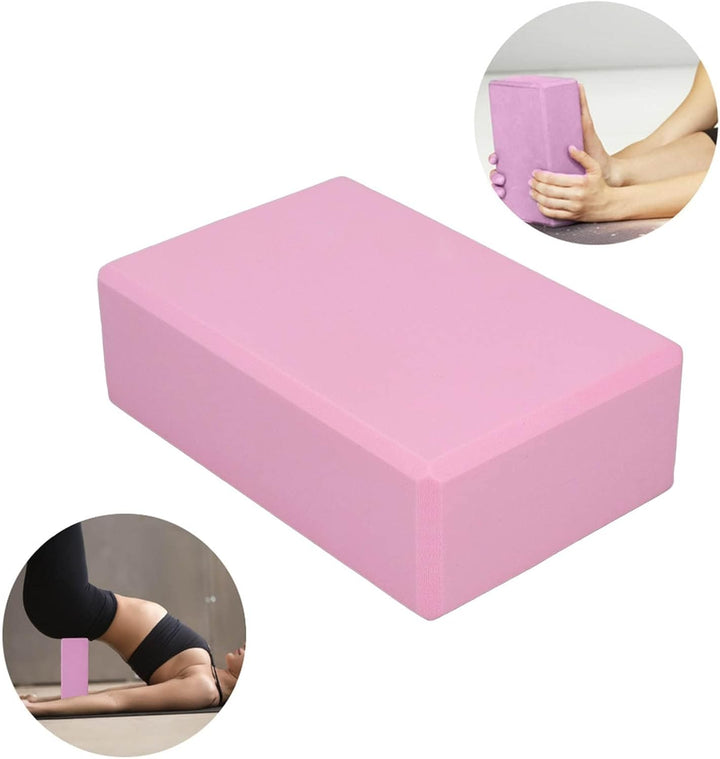Pink Yoga Block, Foam 2 Pack Foam Travel Yoga Pilates Blocks Stabilit?t rutschfeste Bl?cke f¨¹r Medi