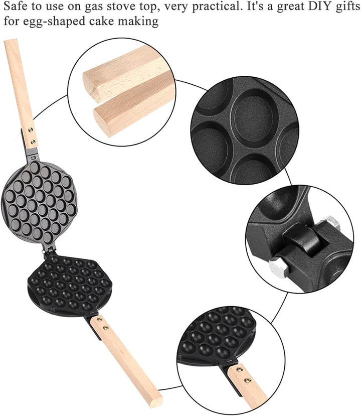 Waffle Maker Pan, Egg Bubble Baking Plate Waffle Maker Pan Tool Egg Waffle Maker Kitchen Nonstick Eg