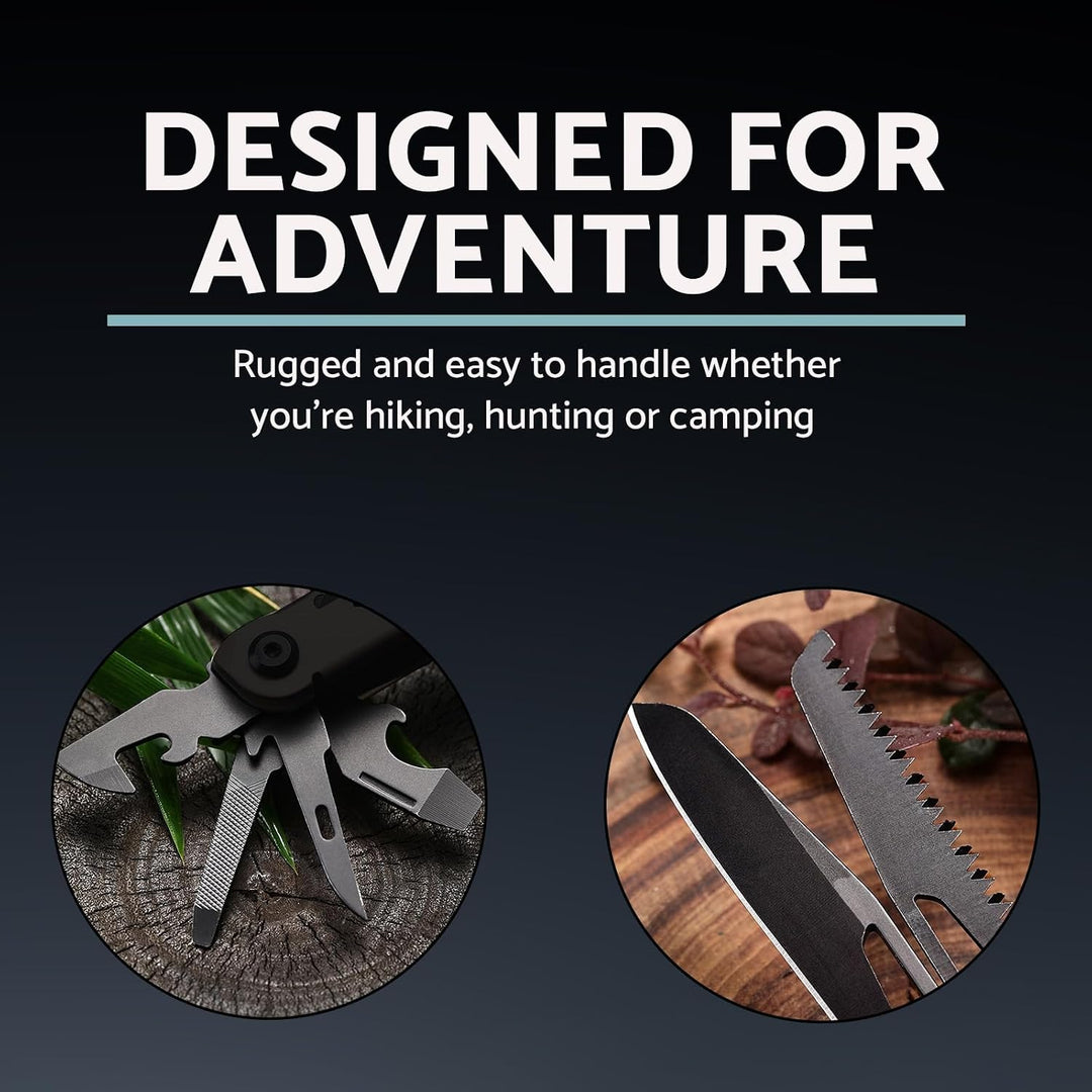 Edelstahl Multitool Zange mit 25 Werkzeugen Gürteltasche Einschliesslich Messern, Zangen, Säge, Öffn