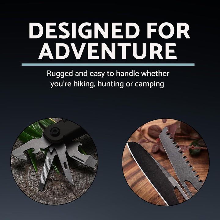 Edelstahl Multitool Zange mit 25 Werkzeugen Gürteltasche Einschliesslich Messern, Zangen, Säge, Öffn