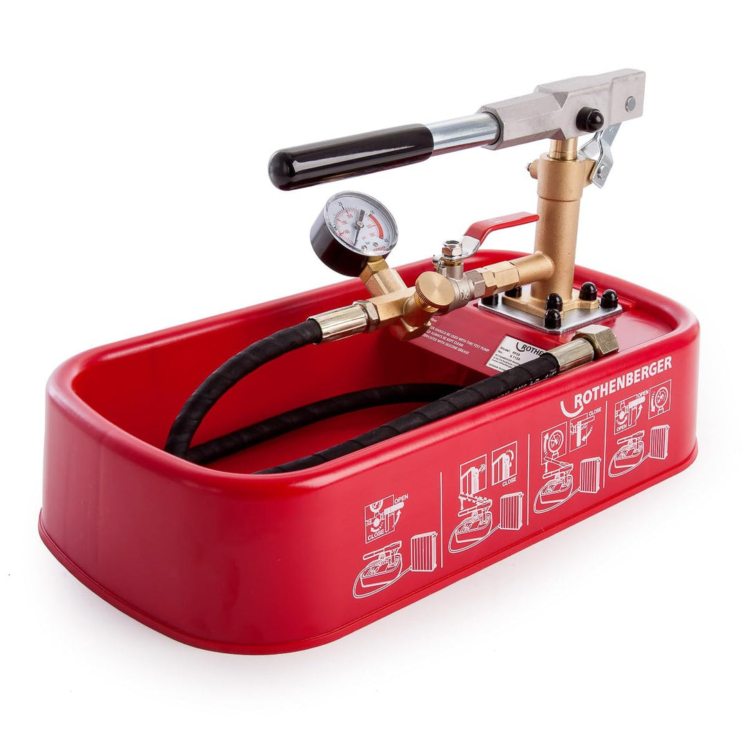 ROTHENBERGER 61130 RP30 Wasserdruckprüfpumpe, Manuell, 1°-60° C Arbeitsbereich Temperatur, 0-30 Bar