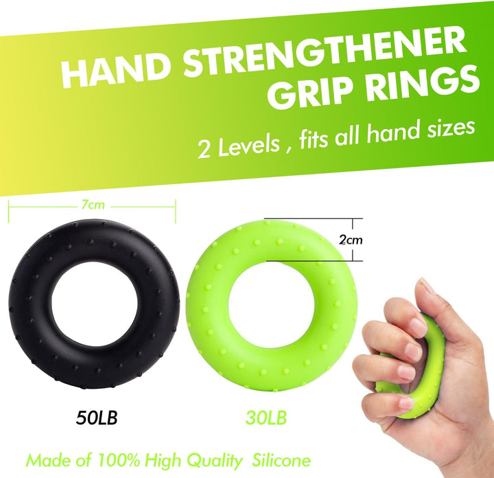Handtrainer, Griffkraft Trainer Set, Unterarm Trainingsgerät,Hand Gripper, Fingertrainer, Gyroball,