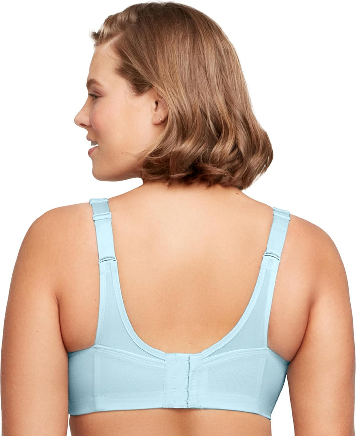 Glamorise Damen Vollschalen BH Full Figure MagicLift Seamless Wirefree Sports Bra #1006 Eiswasser 75