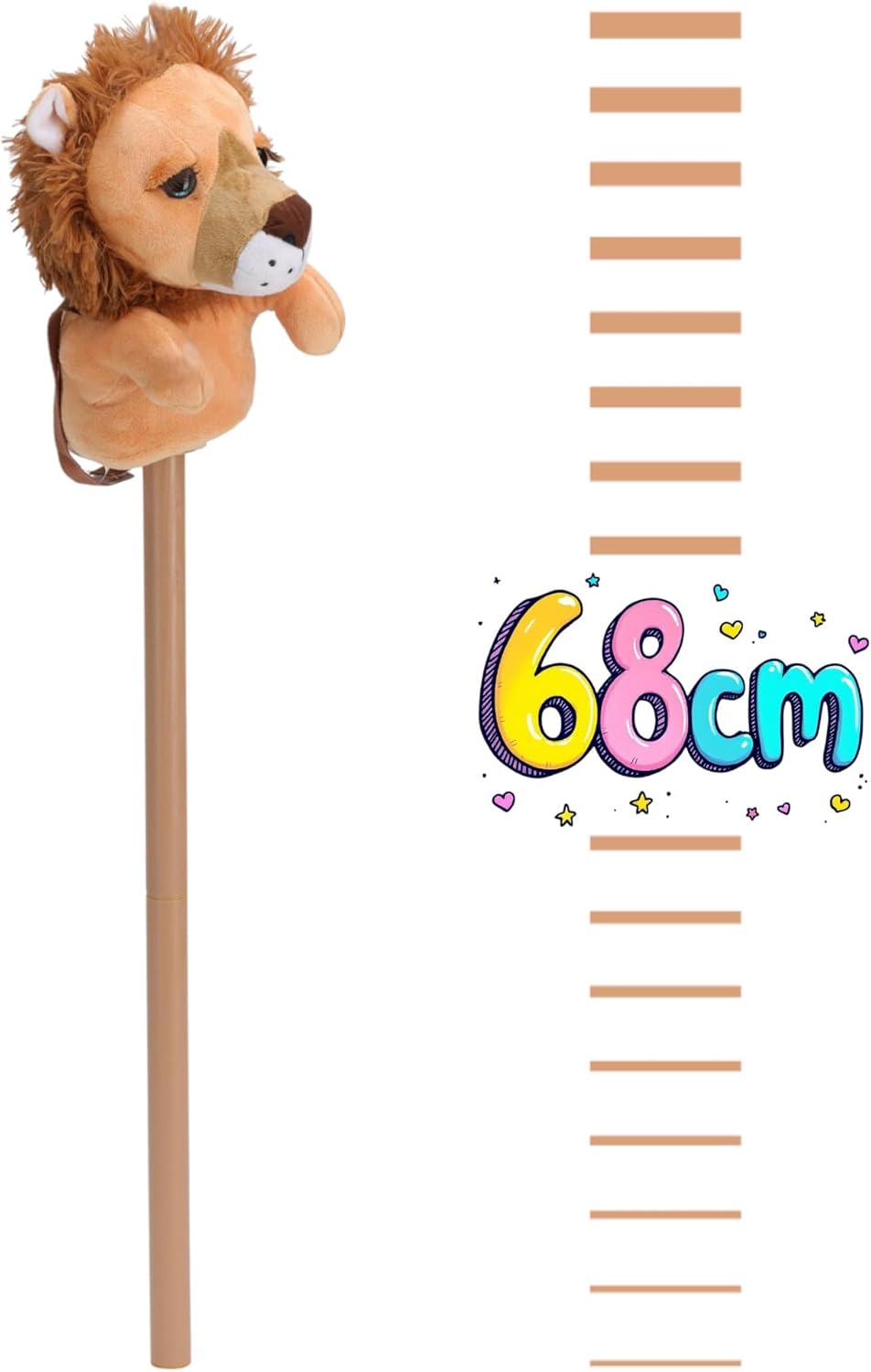 MIJOMA Hobby Horse – Steckenpferd aus weichem Plüsch – Ideal für Hobby Horsing & Rollenspiele – Hoch