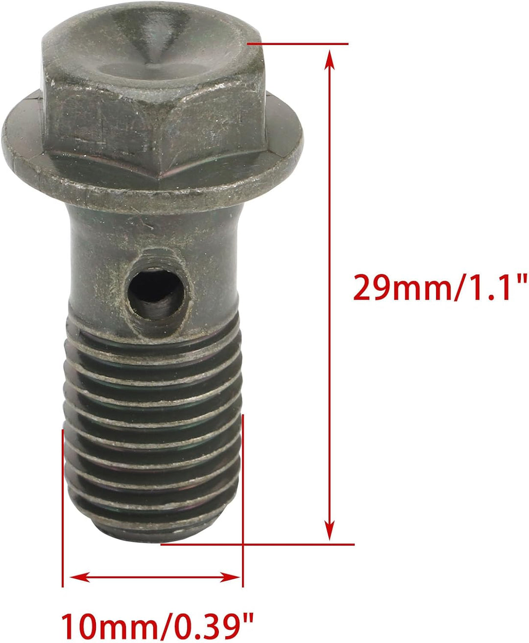 WOOSTAR Edelstahl M10 x 1,25 Hohlschrauben Bremsadapter mit M10 Kupfer Unterlegscheiben Packung mit
