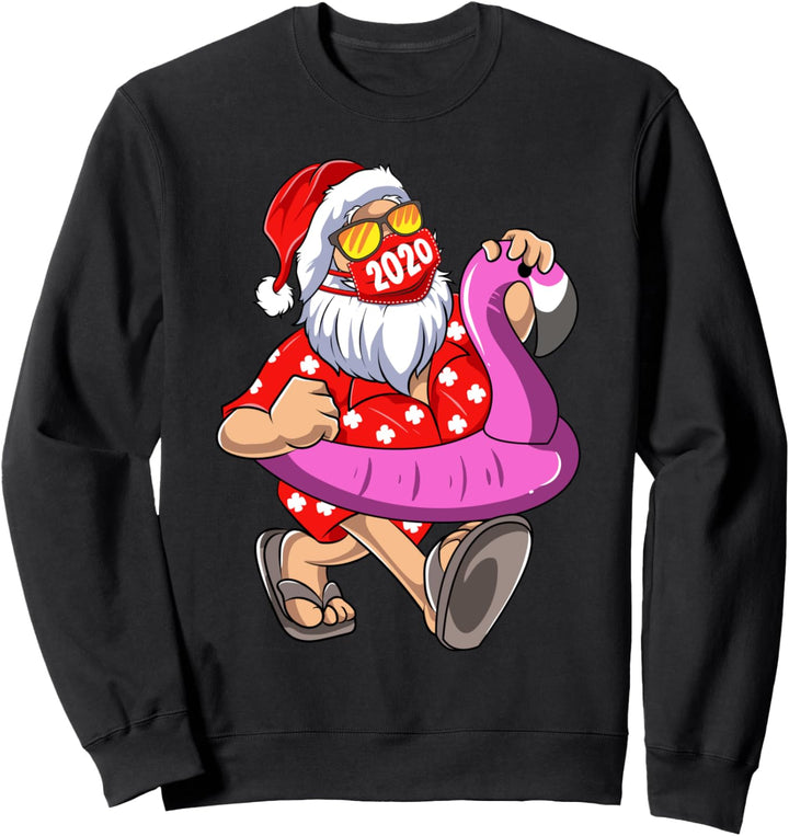Weihnachten 2020 Santa Claus Lustige Maske und Wasserleiche Sweatshirt