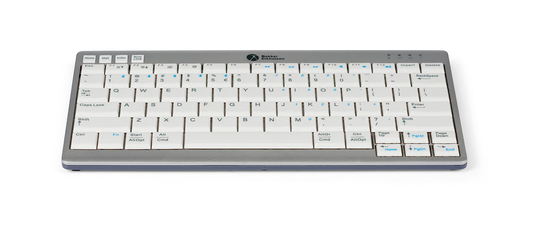 BakkerElkhuizen UltraBoard 950 Wireless, Kompakttastatur, US-Layout QWERTY, Hellgrau/Weiss