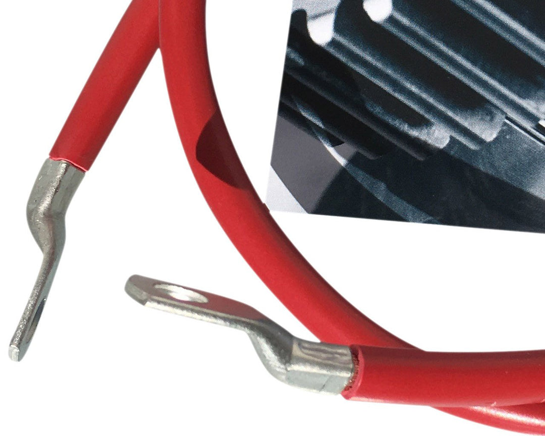 Exoda Batteriekabel 50 mm² 100cm mit Kabelschuhen M10 Rot für max. 4032 Watt 336A 12V flexibel gefer