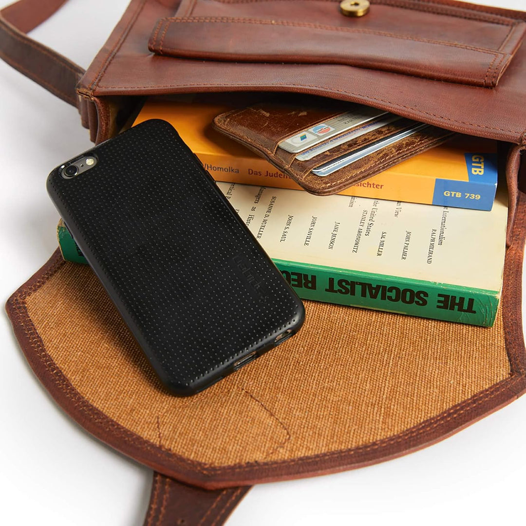 LEABAGS Leder Handtasche Damen I Premium Echtleder Umhängetasche I Damen Schultertasche I Damentasch
