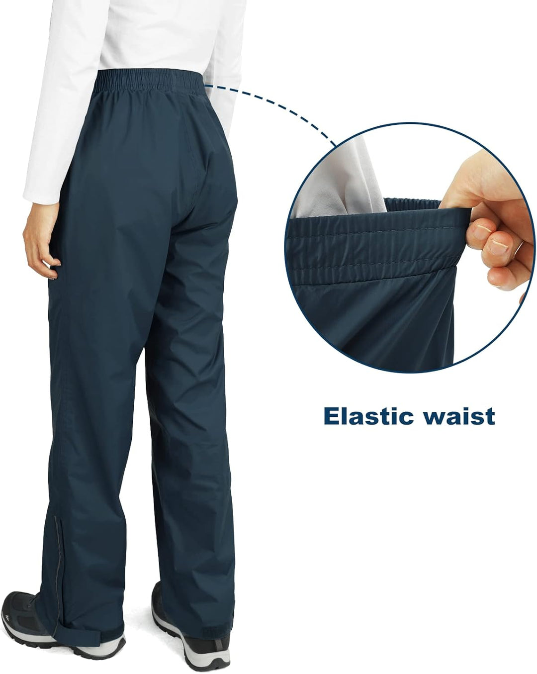 Outdoor Ventures Damen Regenhose Wasserdicht Atmungsaktiv Gefüttert Überziehhose - Winddicht Packbar