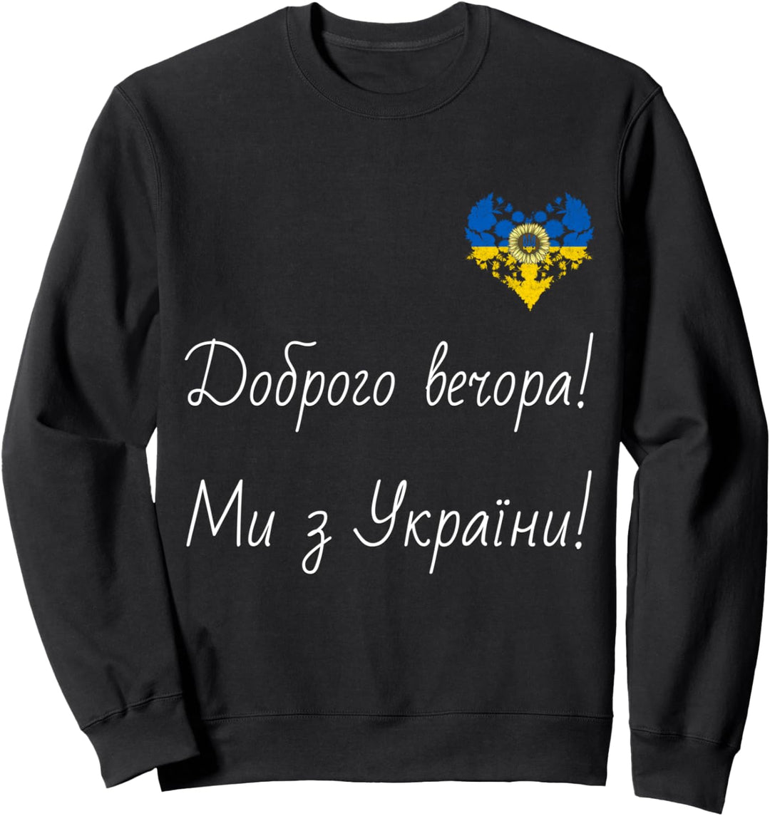 Wir sind aus der Ukraine! Ukrainische Herz-Vintage-Flagge Sweatshirt