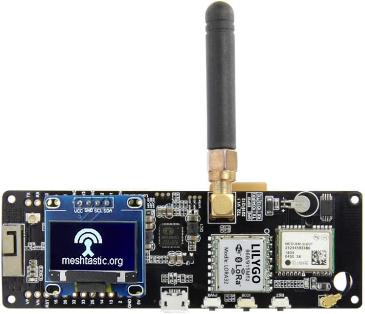 LILYGO T-Beam Meshtastic LORA32 433MHz ESP32 Entwicklungsboard WiFi BLE CH9102F Chip TTGO OLED Modul