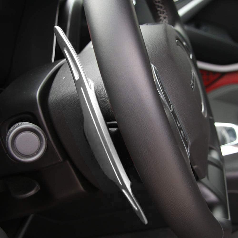 HIBEYO 2PCS Metall Ersatzsatz Lenkräder Schaltwippen für Chevy Chevrolet Camaro 2016-2019, C7 Corvet